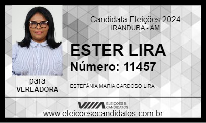 Candidato ESTER LIRA 2024 - IRANDUBA - Eleições