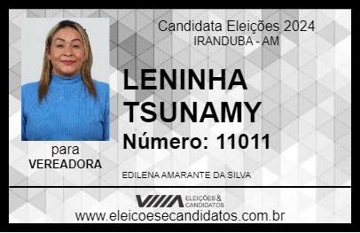 Candidato LENINHA TSUNAMY 2024 - IRANDUBA - Eleições