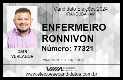 Candidato ENFERMEIRO RONNIVON 2024 - IRANDUBA - Eleições