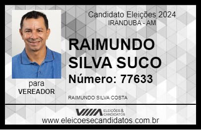 Candidato RAIMUNDO SILVA SUCO 2024 - IRANDUBA - Eleições