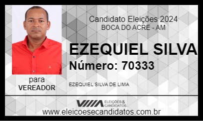 Candidato EZEQUIEL SILVA 2024 - BOCA DO ACRE - Eleições