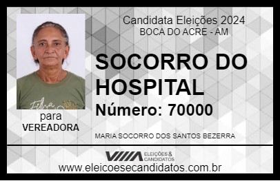 Candidato SOCORRO DO HOSPITAL 2024 - BOCA DO ACRE - Eleições