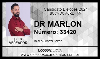 Candidato DR MARLON 2024 - BOCA DO ACRE - Eleições