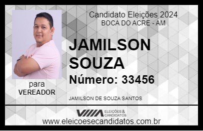 Candidato JAMILSON SOUZA 2024 - BOCA DO ACRE - Eleições