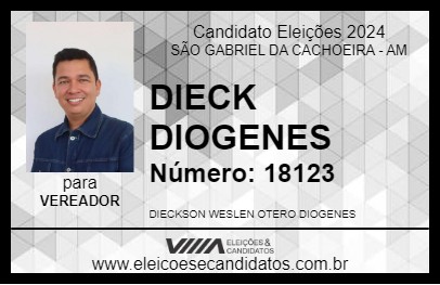 Candidato DIECK DIOGENES 2024 - SÃO GABRIEL DA CACHOEIRA - Eleições