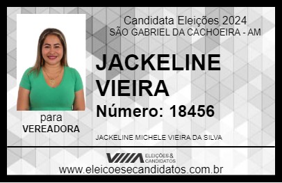 Candidato JACKELINE VIEIRA 2024 - SÃO GABRIEL DA CACHOEIRA - Eleições