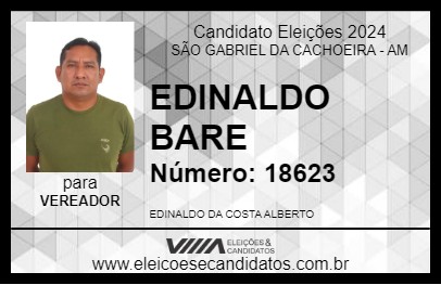 Candidato EDINALDO BARE 2024 - SÃO GABRIEL DA CACHOEIRA - Eleições