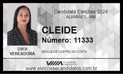 Candidato CLEIDE 2024 - ALVARÃES - Eleições