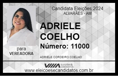 Candidato ADRIELE COELHO 2024 - ALVARÃES - Eleições