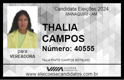 Candidato THALIA CAMPOS 2024 - MANAQUIRI - Eleições