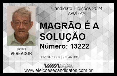 Candidato MAGRÃO É A SOLUÇÃO 2024 - APUÍ - Eleições