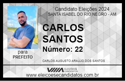 Candidato CARLOS SANTOS 2024 - SANTA ISABEL DO RIO NEGRO - Eleições