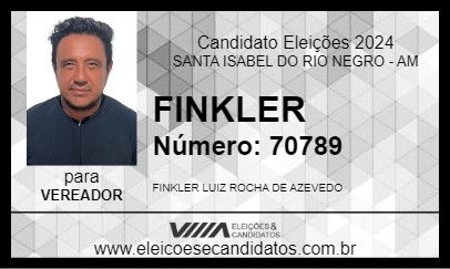 Candidato FINKLER 2024 - SANTA ISABEL DO RIO NEGRO - Eleições