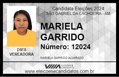 Candidato MARIELA GARRIDO 2024 - SÃO GABRIEL DA CACHOEIRA - Eleições