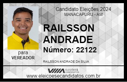 Candidato RAILSSON ANDRADE 2024 - MANACAPURU - Eleições