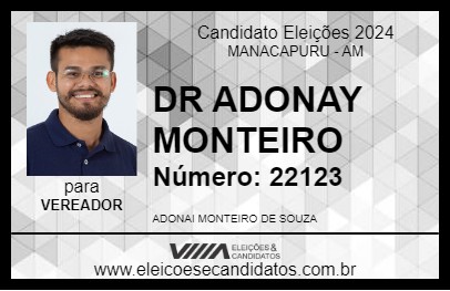 Candidato DR ADONAY MONTEIRO 2024 - MANACAPURU - Eleições