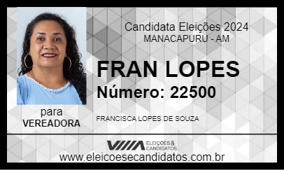 Candidato FRAN LOPES 2024 - MANACAPURU - Eleições