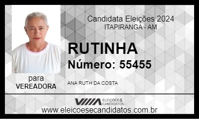 Candidato RUTINHA 2024 - ITAPIRANGA - Eleições