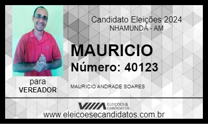 Candidato MAURICIO 2024 - NHAMUNDÁ - Eleições