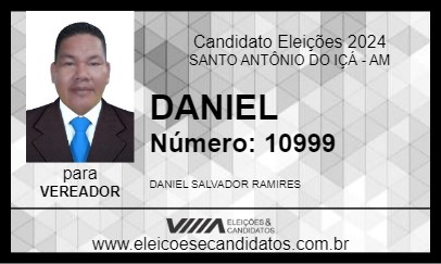 Candidato DANIEL 2024 - SANTO ANTÔNIO DO IÇÁ - Eleições