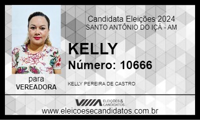 Candidato KELLY 2024 - SANTO ANTÔNIO DO IÇÁ - Eleições