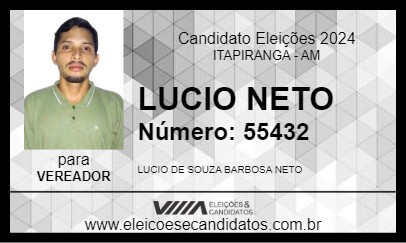 Candidato LUCIO NETO 2024 - ITAPIRANGA - Eleições