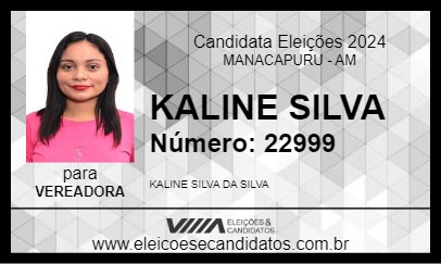 Candidato KALINE SILVA 2024 - MANACAPURU - Eleições