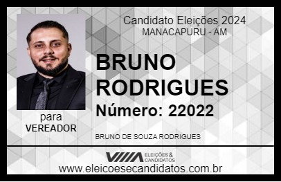 Candidato BRUNO RODRIGUES 2024 - MANACAPURU - Eleições