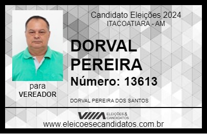 Candidato DORVAL PEREIRA 2024 - ITACOATIARA - Eleições