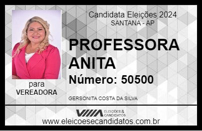 Candidato PROFESSORA ANITA 2024 - SANTANA - Eleições