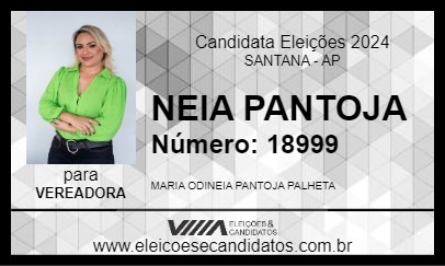 Candidato NEIA PANTOJA 2024 - SANTANA - Eleições