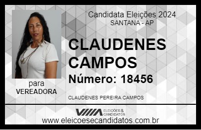 Candidato CLAUDENES CAMPOS 2024 - SANTANA - Eleições