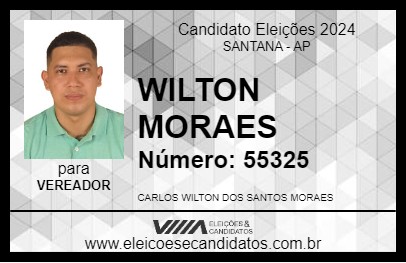 Candidato WILTON MORAES 2024 - SANTANA - Eleições