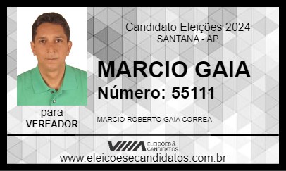 Candidato MARCIO GAIA 2024 - SANTANA - Eleições