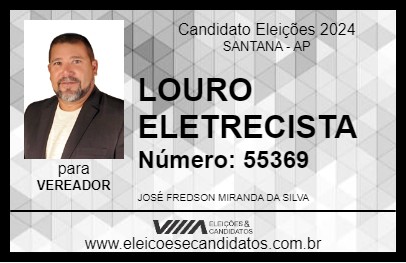 Candidato LOURO ELETRECISTA 2024 - SANTANA - Eleições