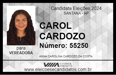 Candidato CAROL CARDOZO 2024 - SANTANA - Eleições