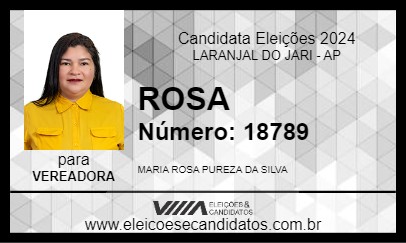 Candidato ROSA 2024 - LARANJAL DO JARI - Eleições