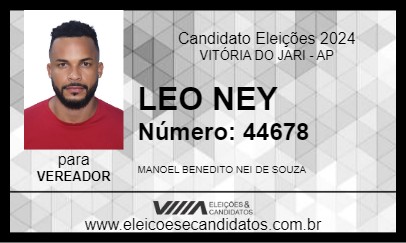 Candidato LEO NEY 2024 - VITÓRIA DO JARI - Eleições