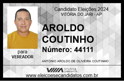 Candidato AROLDO COUTINHO 2024 - VITÓRIA DO JARI - Eleições