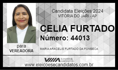 Candidato PROF. CELIA FURTADO 2024 - VITÓRIA DO JARI - Eleições