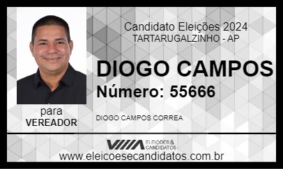 Candidato DIOGO EVENTOS 2024 - TARTARUGALZINHO - Eleições