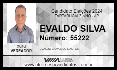 Candidato EVALDO SILVA 2024 - TARTARUGALZINHO - Eleições