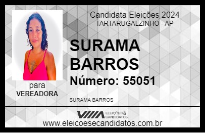 Candidato SURAMA BARROS 2024 - TARTARUGALZINHO - Eleições