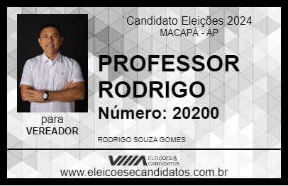 Candidato PROFESSOR RODRIGO 2024 - MACAPÁ - Eleições