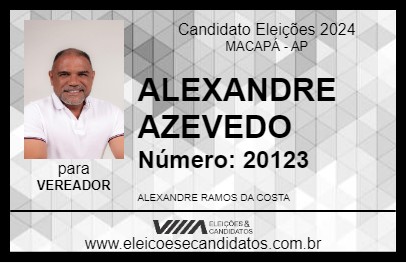 Candidato ALEXANDRE AZEVEDO 2024 - MACAPÁ - Eleições