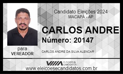 Candidato CARLOS ANDRE 2024 - MACAPÁ - Eleições