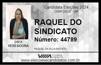 Candidato RAQUEL DO SINDICATO 2024 - OIAPOQUE - Eleições