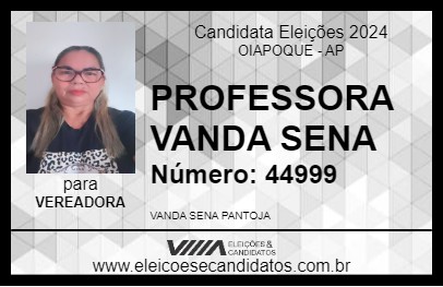 Candidato PROFESSORA VANDA SENA 2024 - OIAPOQUE - Eleições