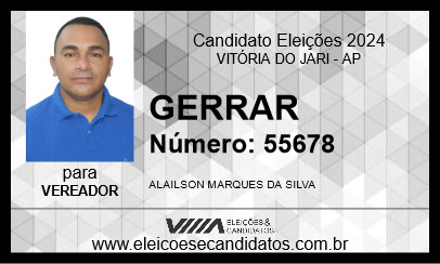 Candidato GERRAR 2024 - VITÓRIA DO JARI - Eleições