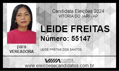 Candidato LEIDE FREITAS 2024 - VITÓRIA DO JARI - Eleições